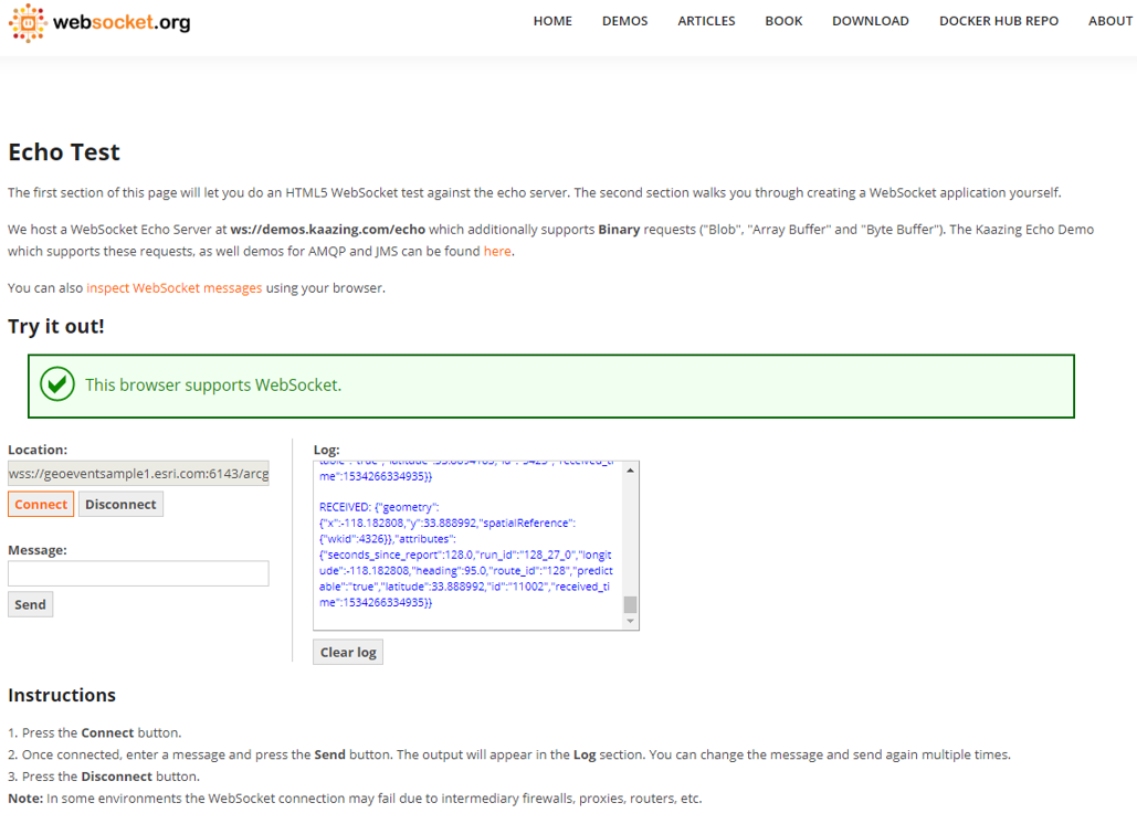 WebSocket.org Echo Test